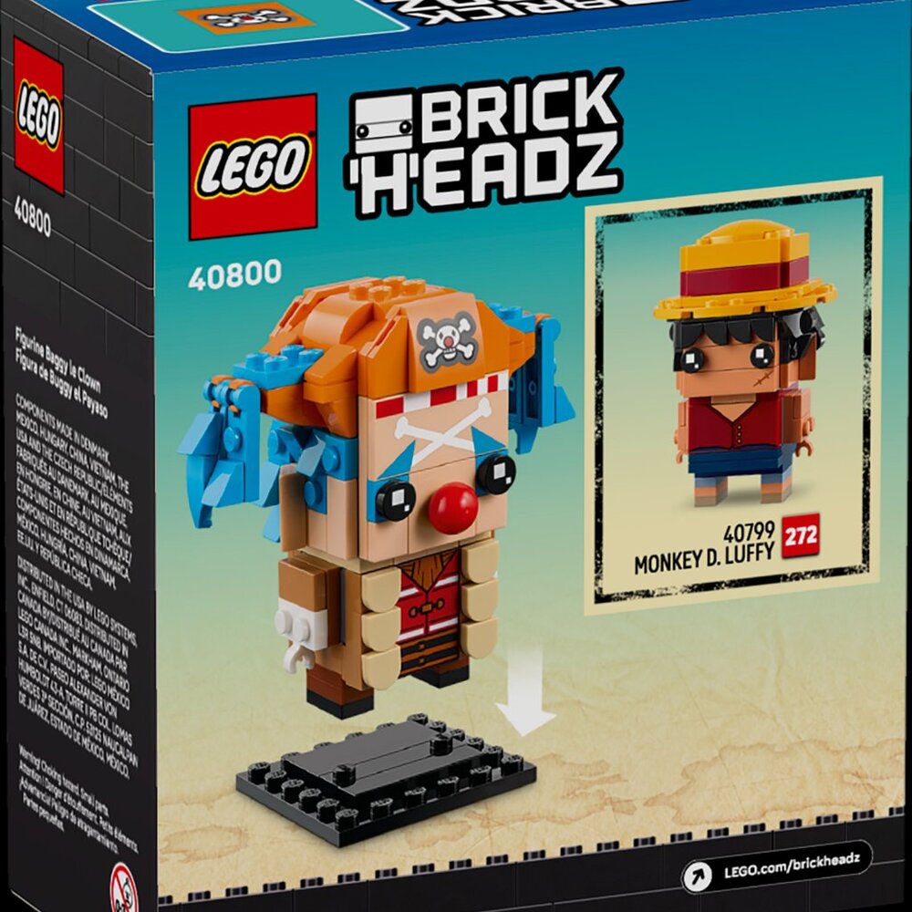 LEGO One Piece 40800 Netflix Brick Headz Buggy the Clown Figure New NIB - Picture 10 of 14